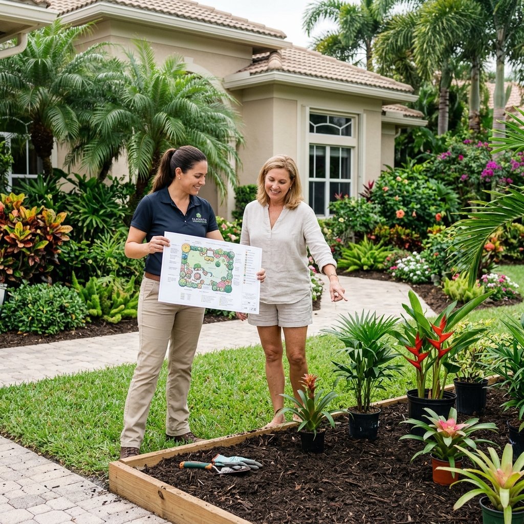 Planning a flower bed before anything is planted