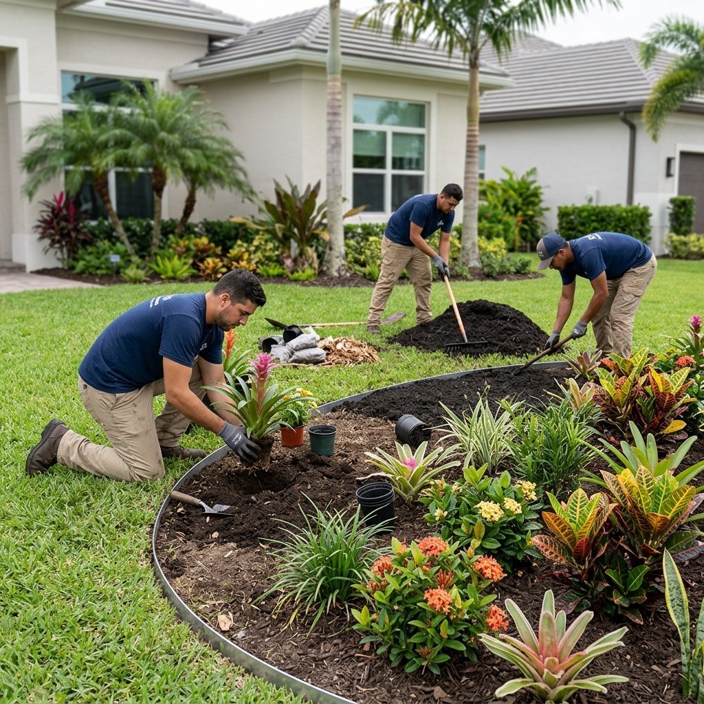 A flower bed installed to an agreed design